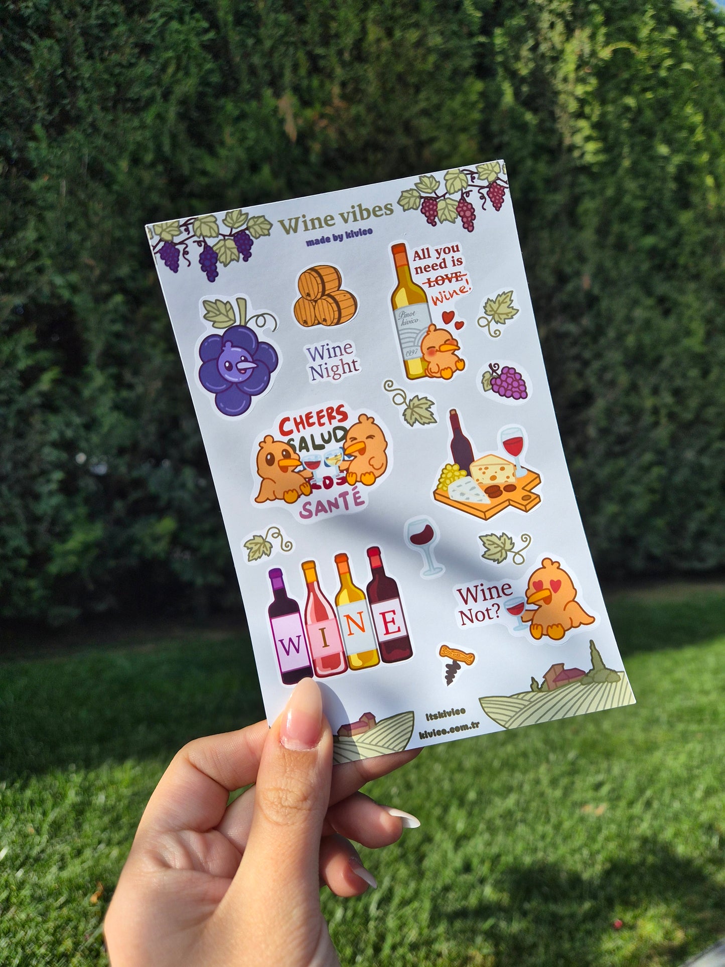 Wine Vibes - Sticker Seti