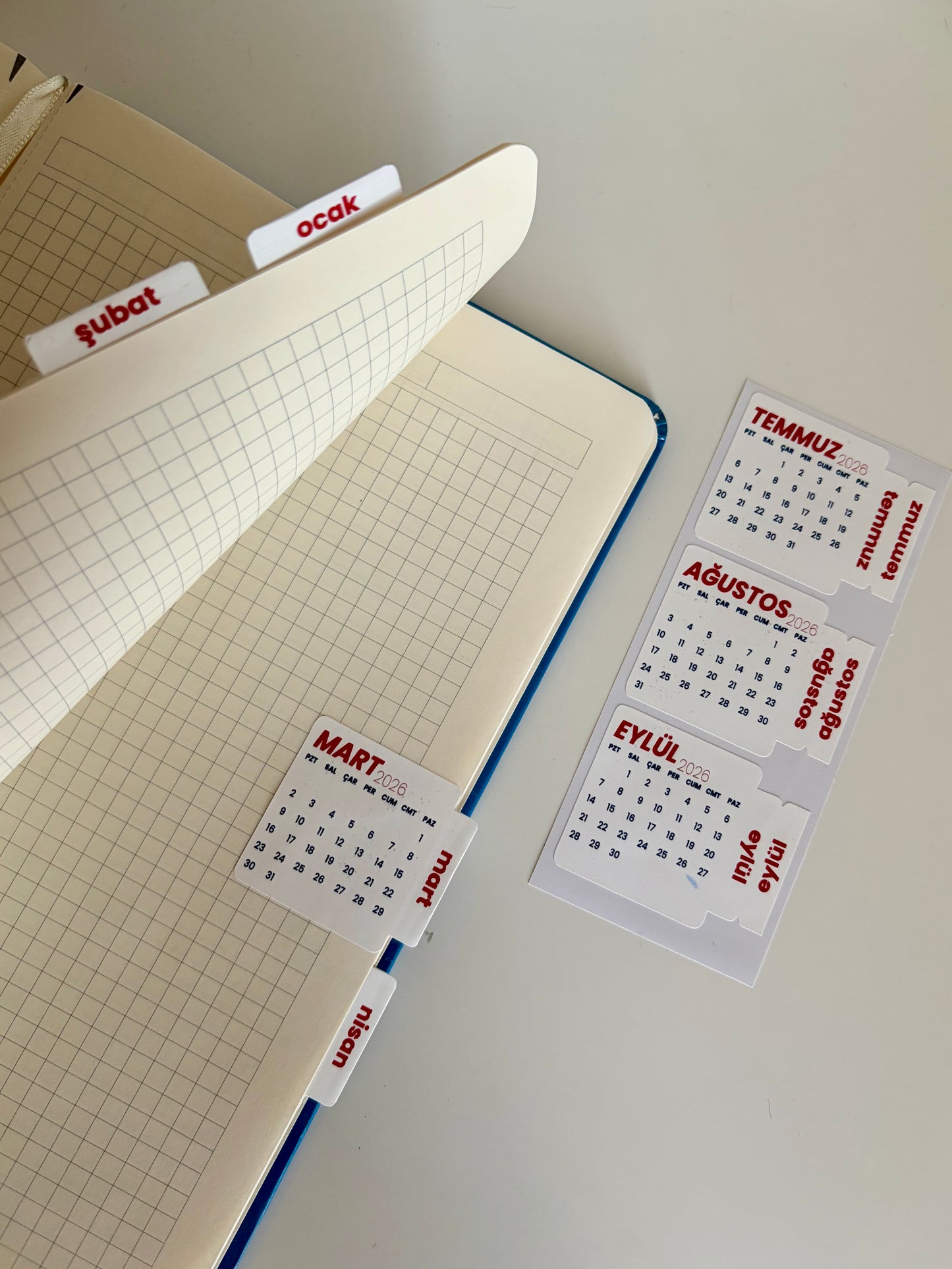 2026 Mini Takvim Stickerlar