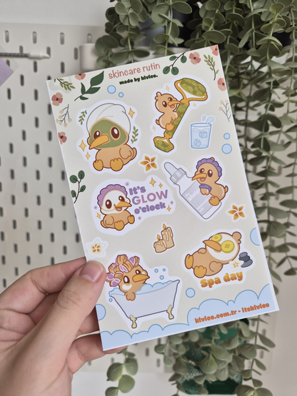 Skincare Rutin - Sticker Seti